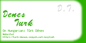 denes turk business card